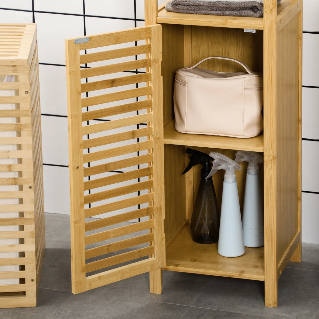 Mobile Armadio con Ante scorrevoli in Bamb¨´ ¨C Zephmum ¨C 33x30x120 cm