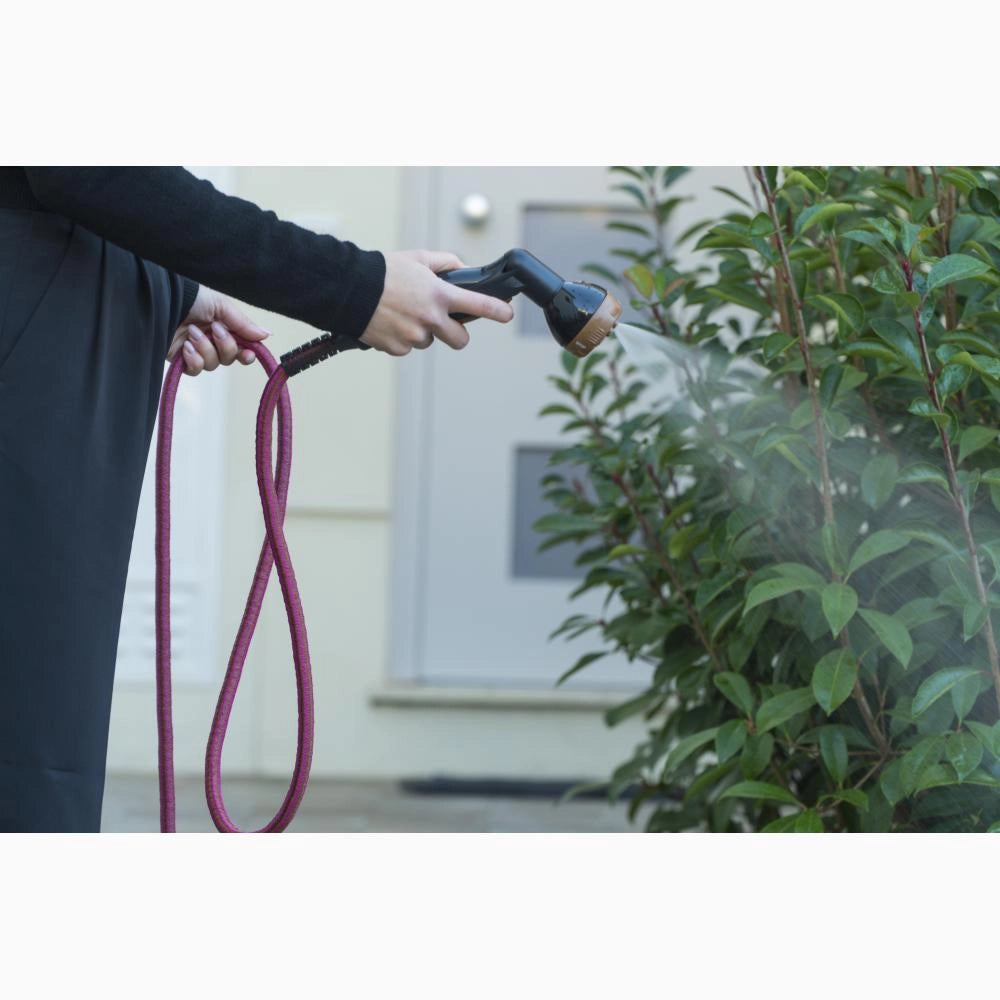 Tubo Estensibile irrigazione resistente leggero compatto 7,5 mestri Fucsia