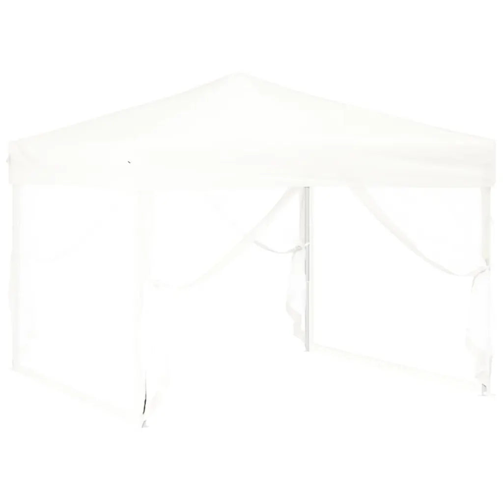 Tenda per Feste Pieghevole con Pareti Laterali-Tenda Gazebo Bianco 3x3 m 116018