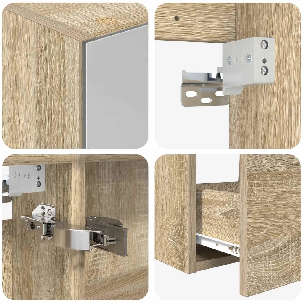 Set di mobili per il bagno 5 pcs Rovere Sonoma 3406753