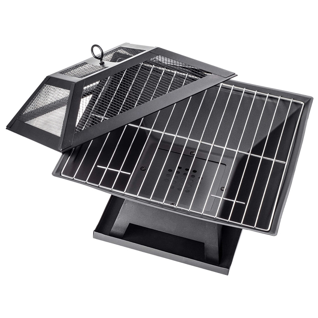 Barbecue a carbone da giardino KADAX, braciere, griglia con coperchio, 46 cm