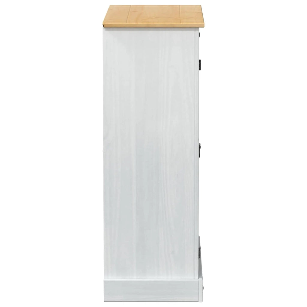 Mobile per scarpe Bianco 86 x 38,5 x 108 cm Pino massello