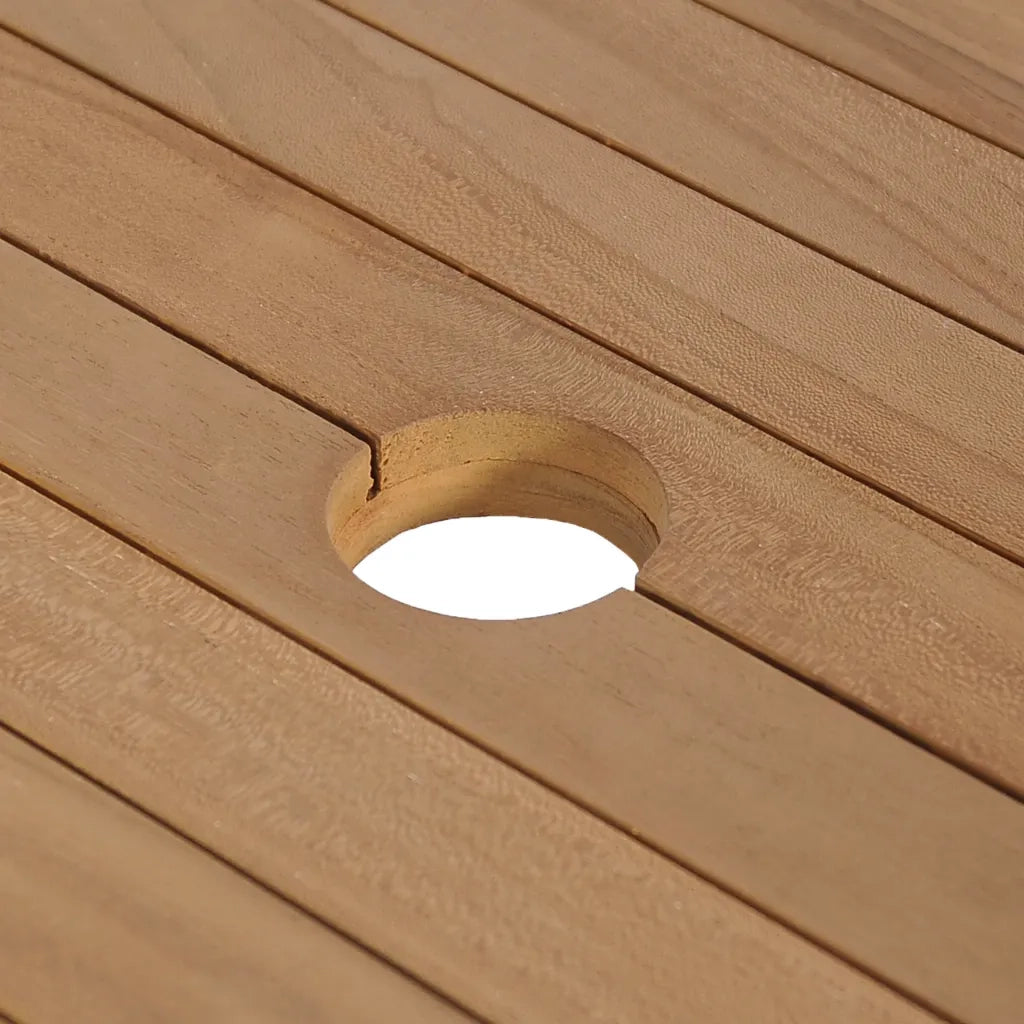 Armadietto da Bagno in Legno di Teak con Lavabo in Marmo Crema