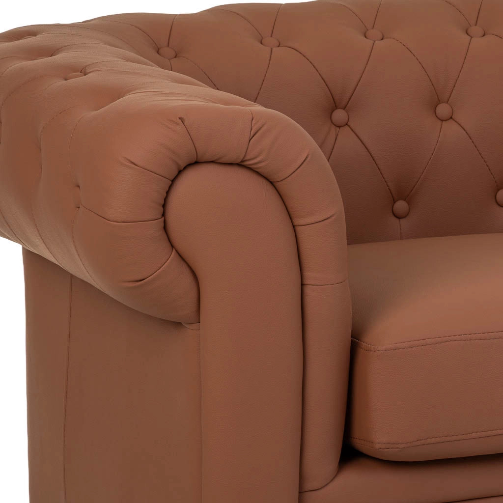 Divano in mousse color moka 160x82x76h cm