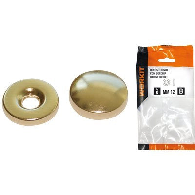 ORLO SOTTOVITE + BORCHIA OTTONE LUCIDO SELF WORKIT - MM 20 CF=PZ 6- 5 confezioni