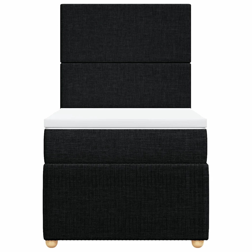 Giroletto a Molle con Materasso Nero 80x200 cm inTessuto