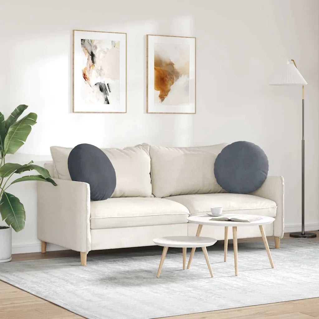 Cuscini per Seduta 2 pz | Cuscini per sedie Grigio scuro ?50 x 19 cm Velluto