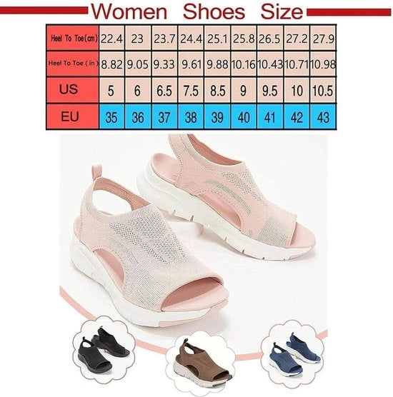 Sandali ortopedici con cinturino per donne - Scarpe sportive comode - Respiranti e soffici - Scarpe casual per donne con intreccio