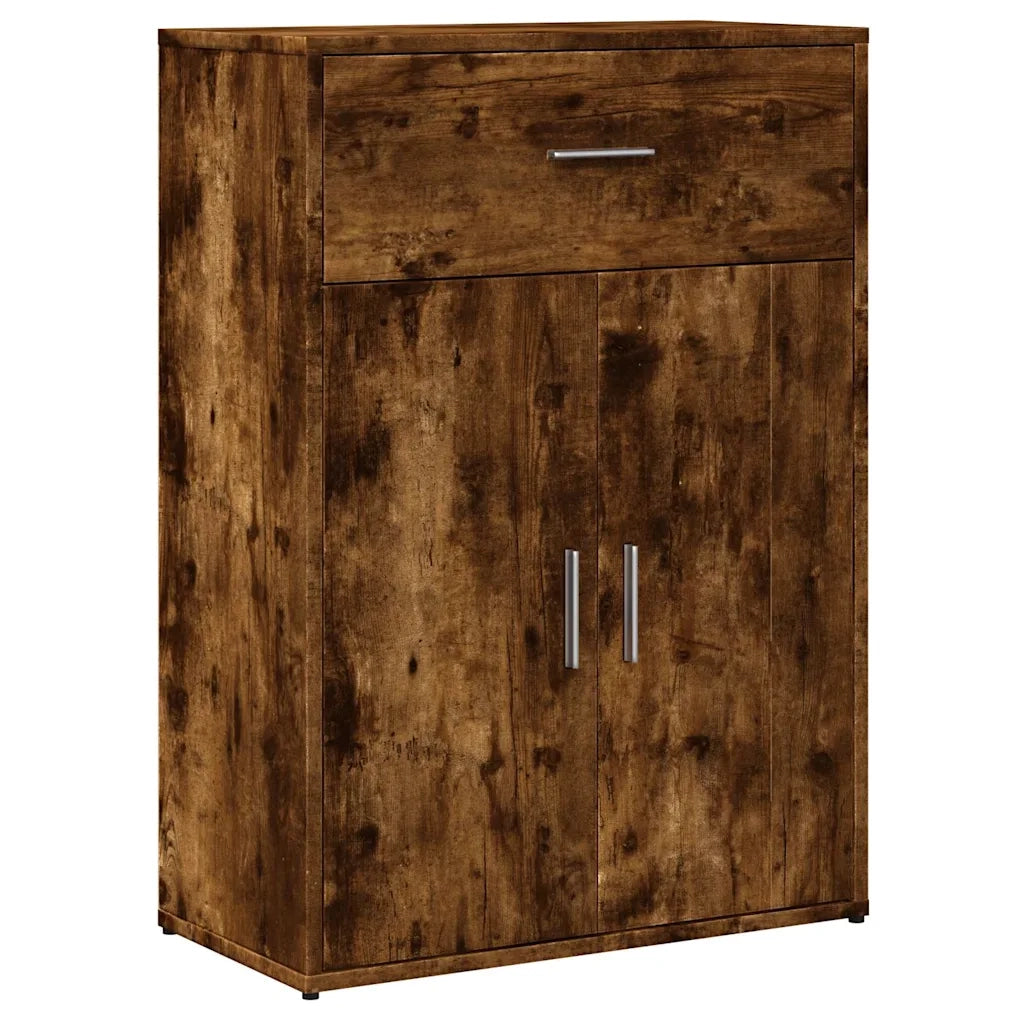 Credenze 2 pz Rovere Fumo 60x30x84 cm in Legno Multistrato 3276599