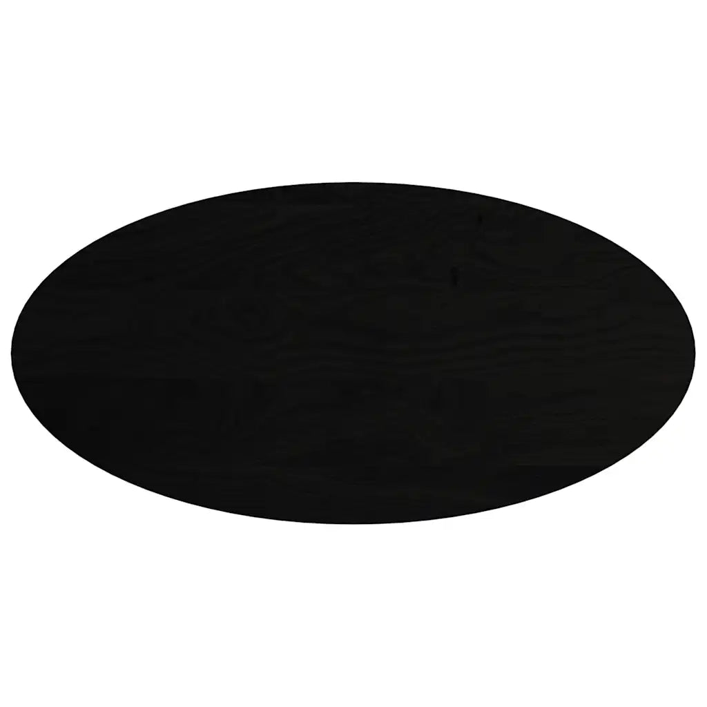 Piano Tavolo Marrone Scuro 120x60x4 cm in Rovere Massello Ovale 4009059