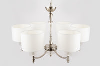 Lampadario Neoclassic in Metallo e Vetro Alicante Nickel