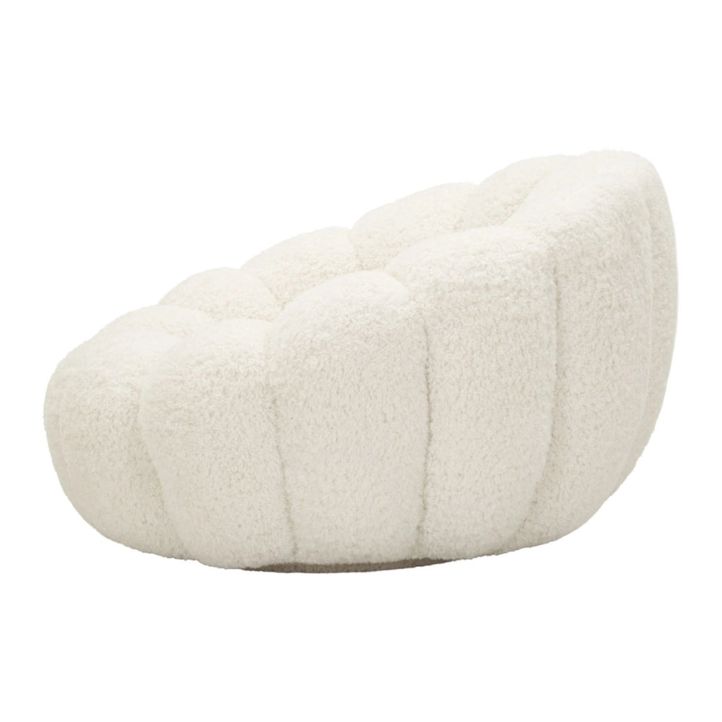 Poltrona Bubble in tessuto boucle' bianco