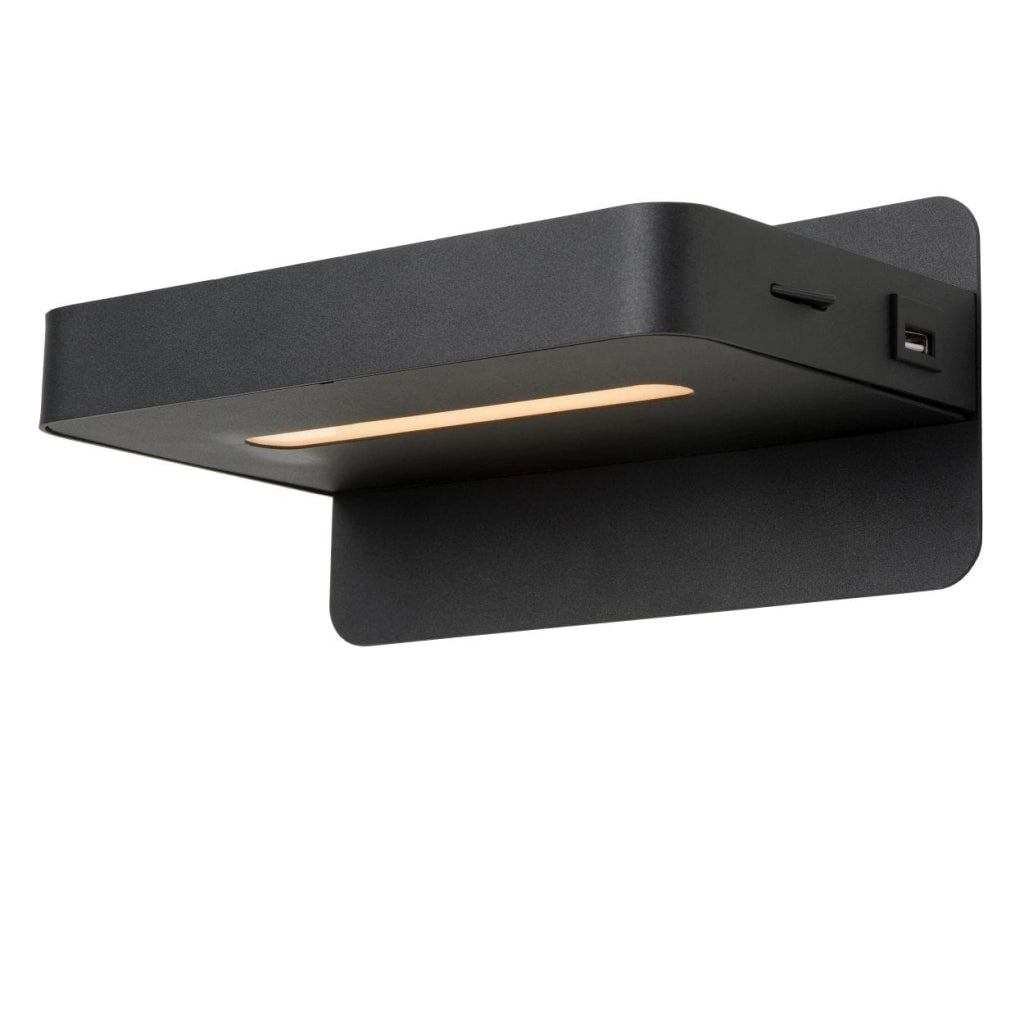 Applique Lucide Atkin LED 5W 2700K metallo nero/bianco