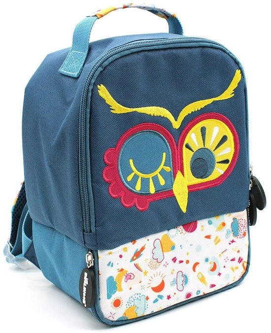 Borsa per bambini isolata a 2 compartimenti - picnic e snack - viaggio - isolata PEVA - 26 cm, blu, stelle di luna