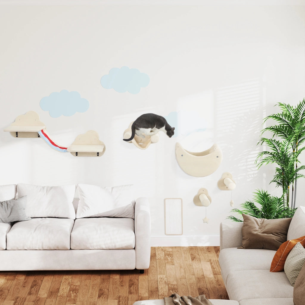 Gioco per Gatti con Piattaforme e Tiragraffi ¨C zephmum ¨C Beige