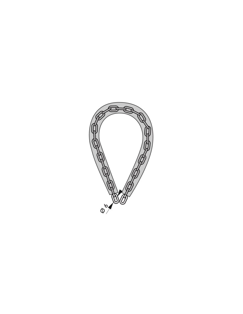 Catena rivestita in PVC Ø 6 mm, lunghezza 0,60 m – THIRARD
