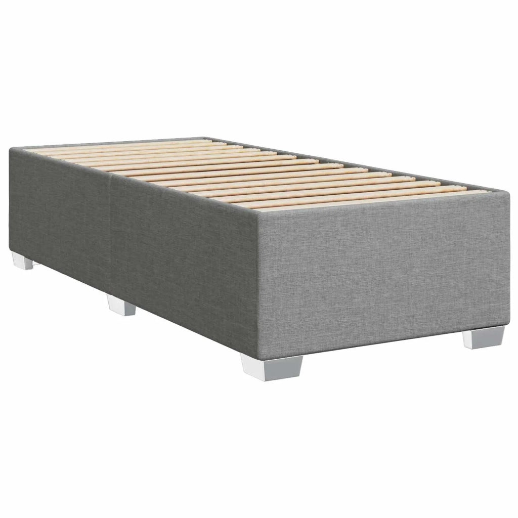 Letto box spring con materasso Grigio Chiaro 80 x 200 cm 3454747