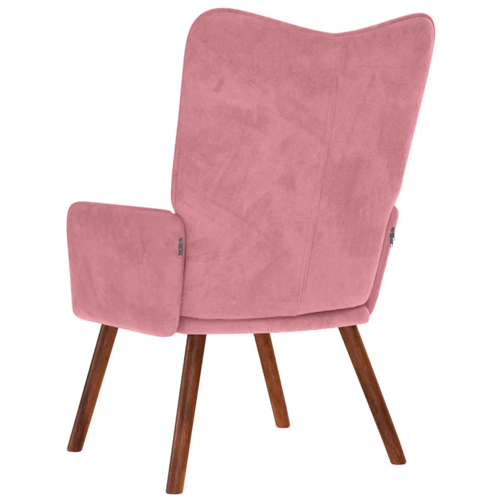 Poltrona | Sedia Relax Rosa in Velluto