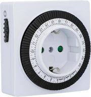 Timer meccanico interno IP20 - forma quadrata bianca - regolabile su 15 minuti - uso quotidiano