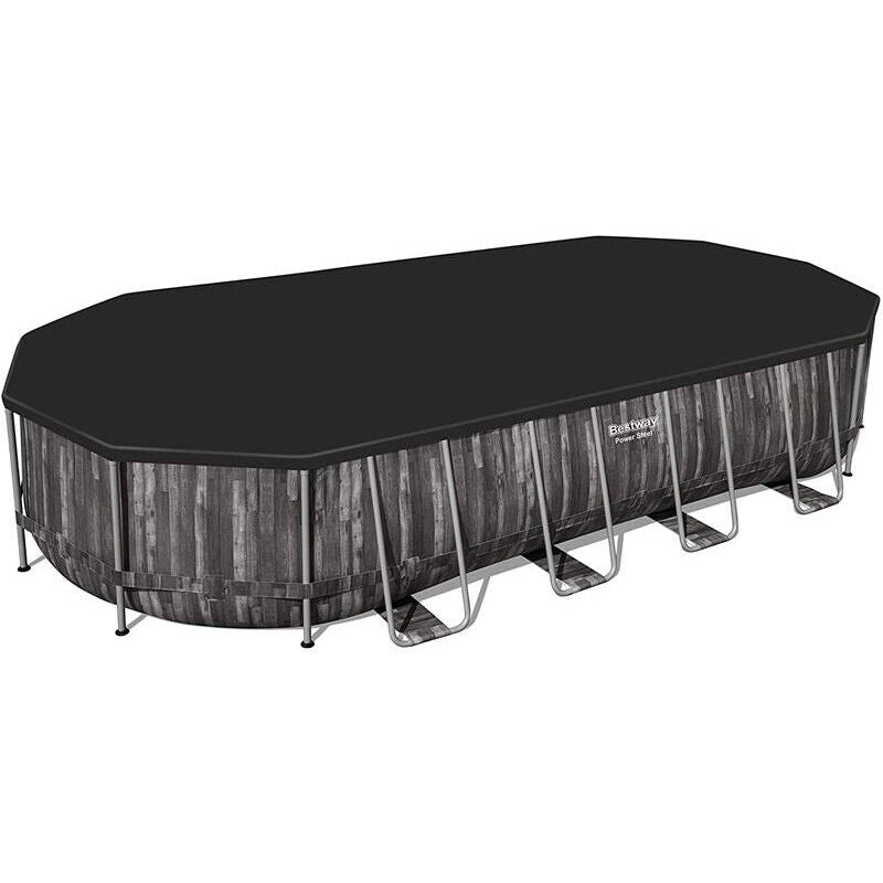 BESTWAY PISCINA FUORI TERRA POWER STEEL COMFORT JET OVALE 732 X 366 X 122 CM