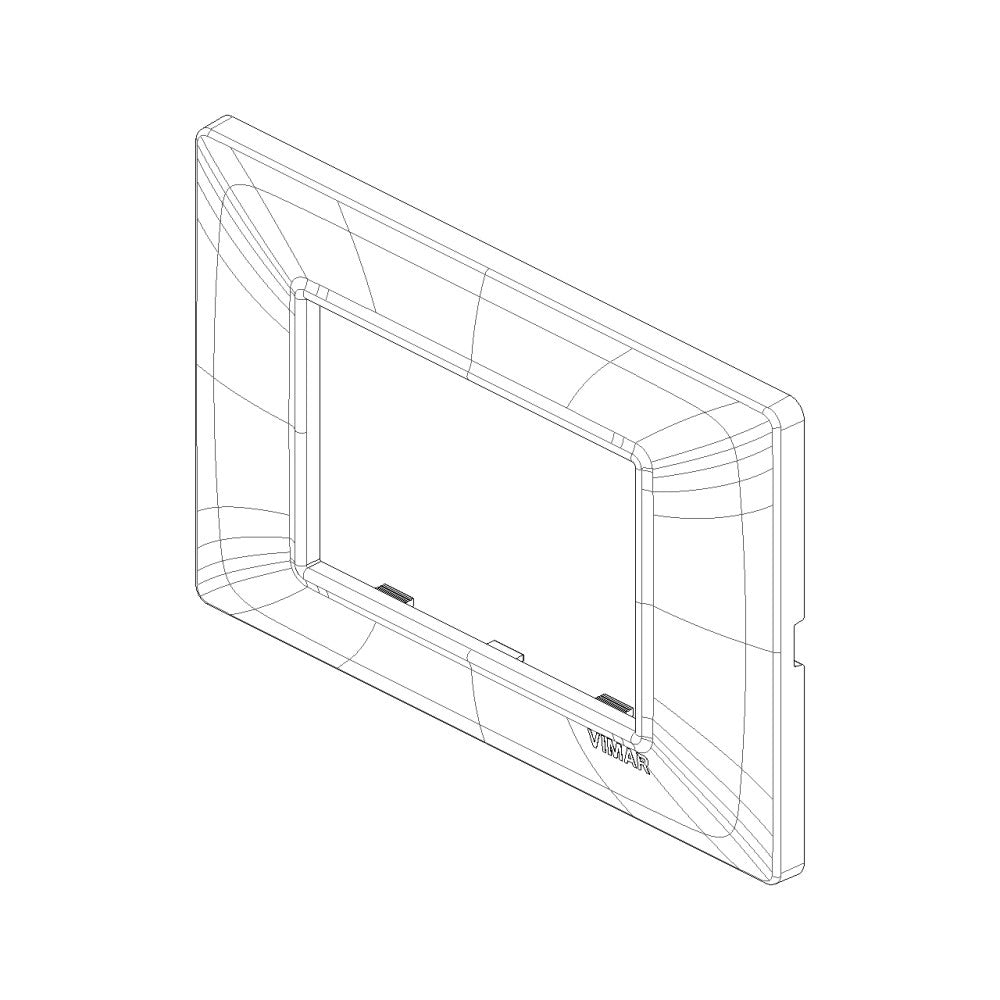 Vimar placca 3p tecnopolimero beige per supporto montaggio su cassetta 503