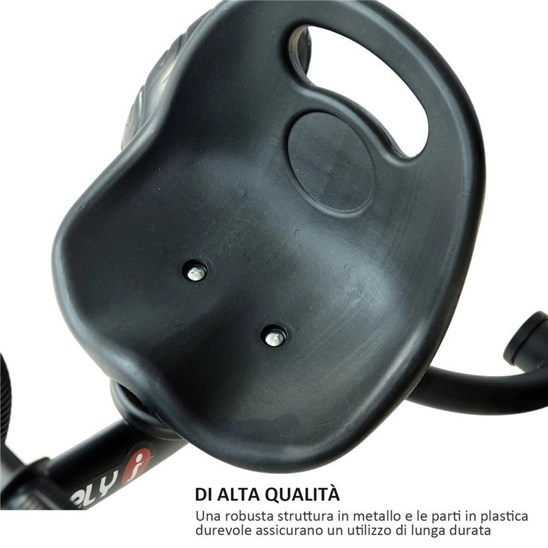 TRICICLO IN METALLO CON CAMPANELLO PARAFANGO RUOTA SPECIALE NERO