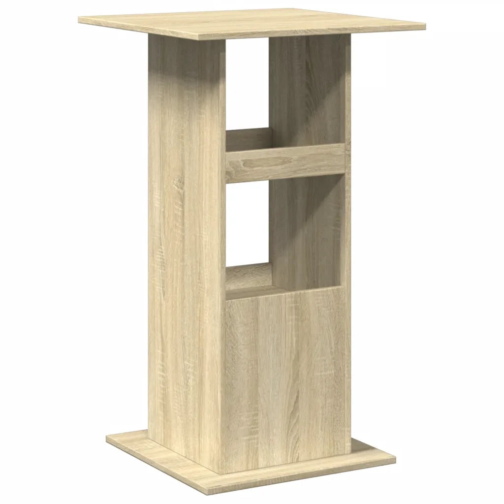 Tavolo Bar Portaoggetti Rovere Sonoma 60x60x102 cm Multistrato