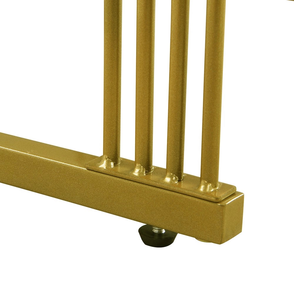 Tavolino da Caff¨¨ Impilabile Set 2 Pezzi ¨C MINIMAL ¨C Effetto Marmo Lucido con Cassetti, Gambe Dorate
