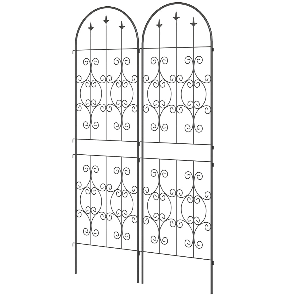 Supporto Reticolo per Piante Rampanti ¨C Zephmum ¨C Metallico Nero 50x180 cm
