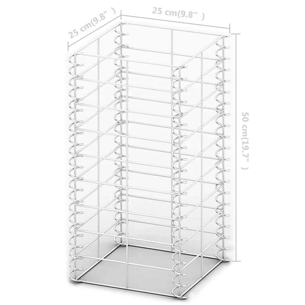 Set Gabbione 3 pz in Filo Zincato 25 x 25 x 50 cm