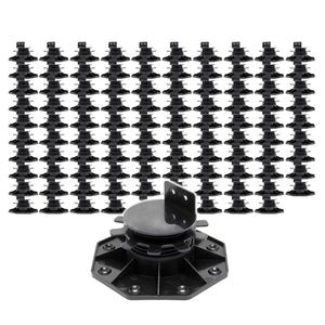 Set 100 supporti per pavimenti galleggianti, Altezza regolabile 33-64mm Max 2700 kg, Piedini Decking