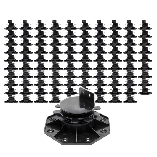 Set 100 supporti per pavimenti galleggianti, Altezza regolabile 33-64mm Max 2700 kg, Piedini Decking