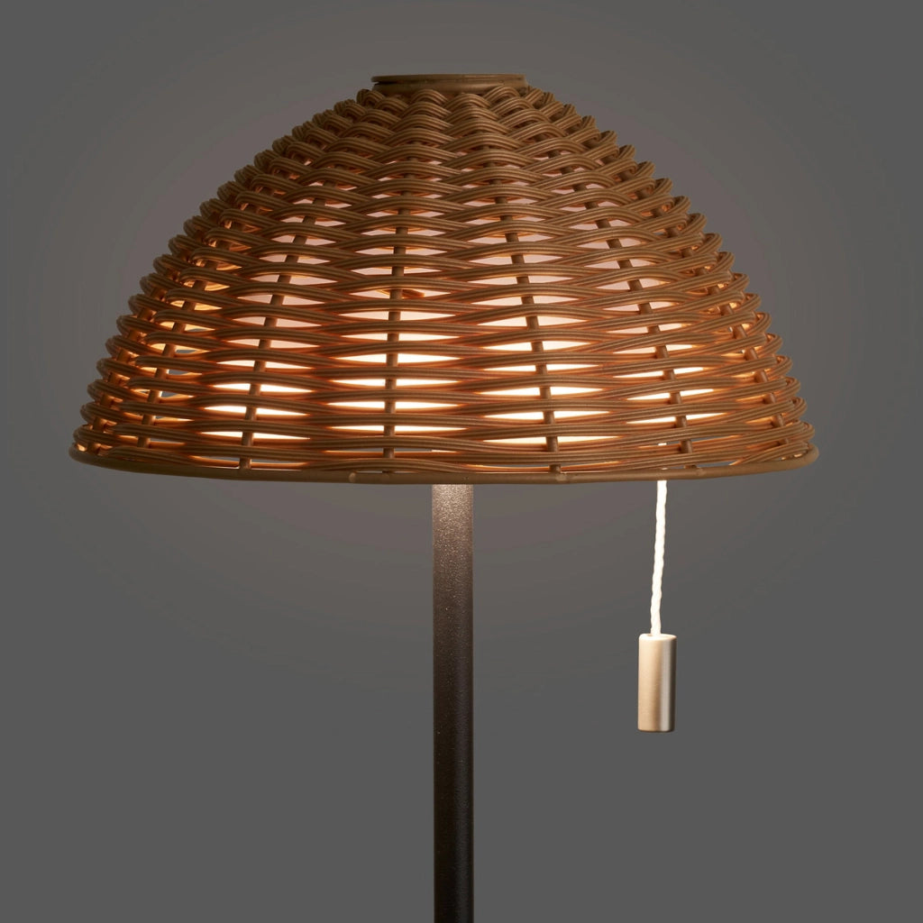 Lampada da Tavolo Wigan, Marrone, Metallo, 15x15x32 cm