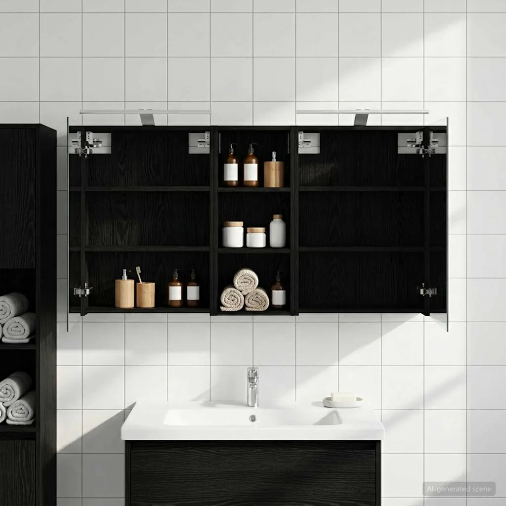 Set di Armadi da Bagno con lo scaffale 3 pcs 130 x 14,5 x 70 cm 3403769