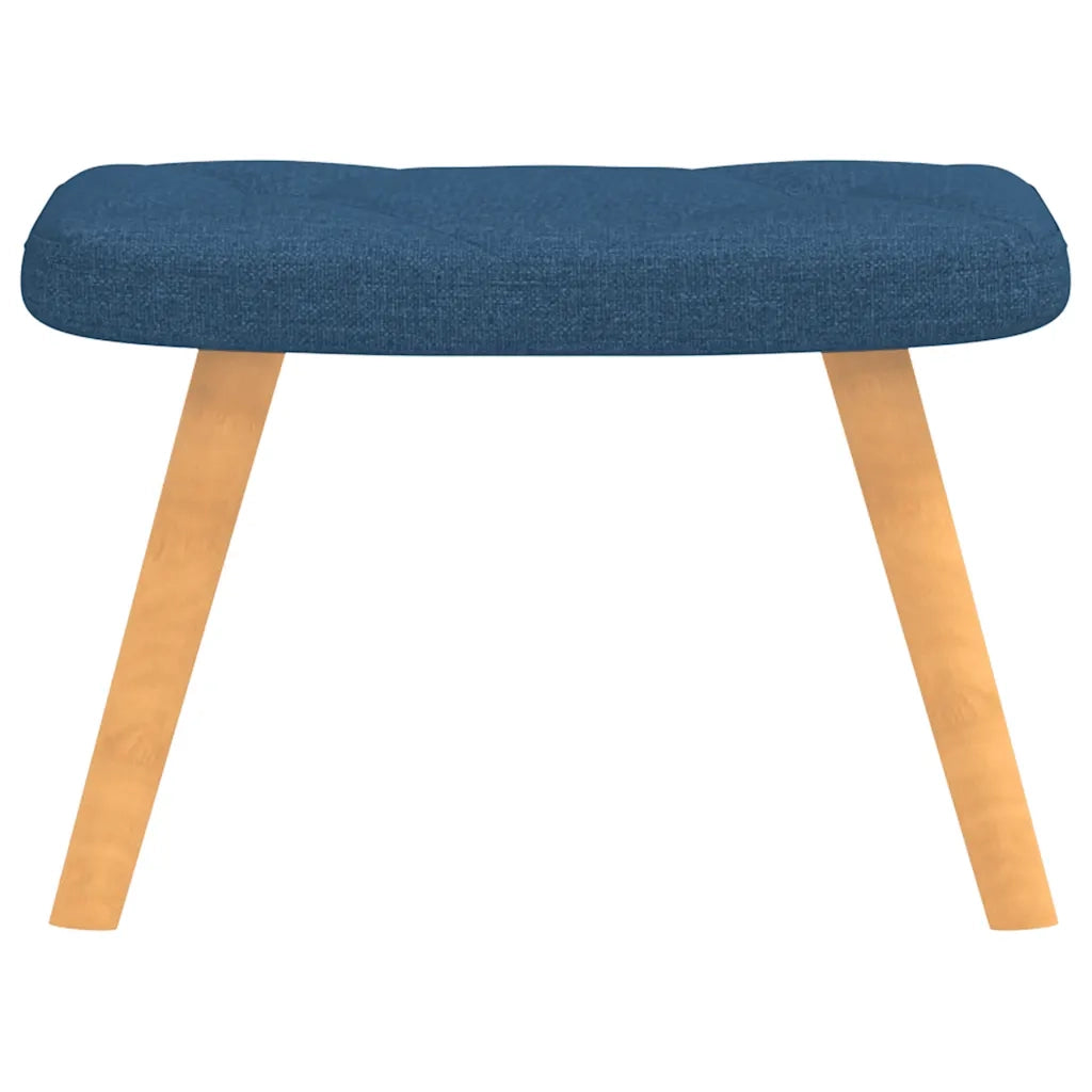 Poltrona Relax con Poggiapiedi Blu in Tessuto cod mxl 15005