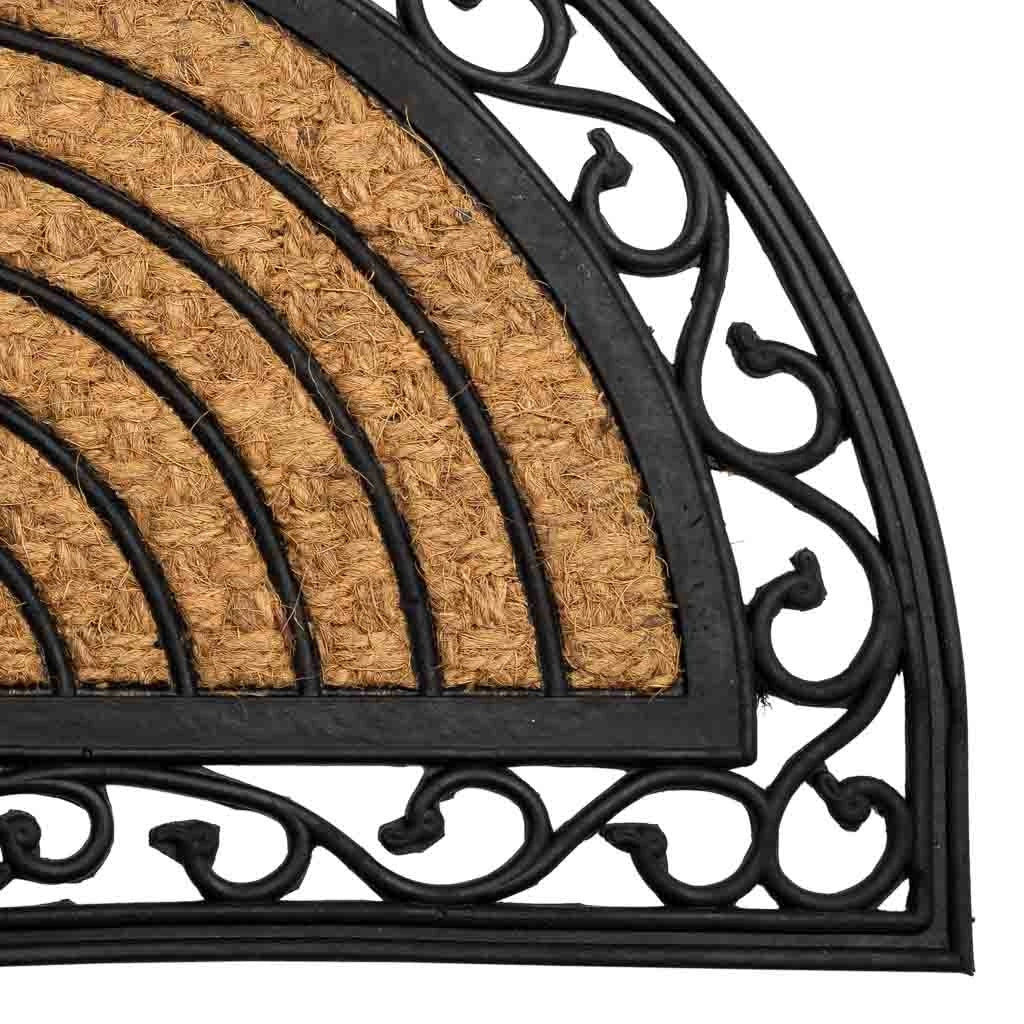Zerbino in gomma e cocco naturale marrone 75x45x1