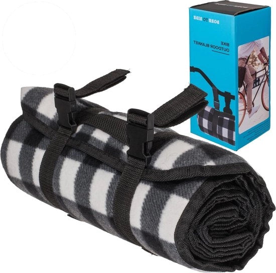Decken per picnic esterno impermeabile e sabbia libero con clip per bicicletta - 120 x 135 cm.