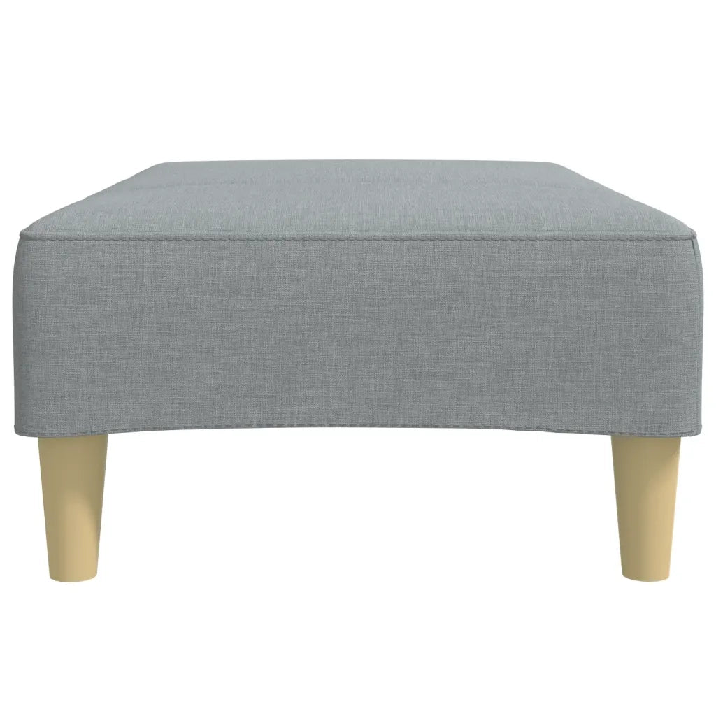 Poggiapiedi Grigio Chiaro 77x55x31 cm in Tessuto