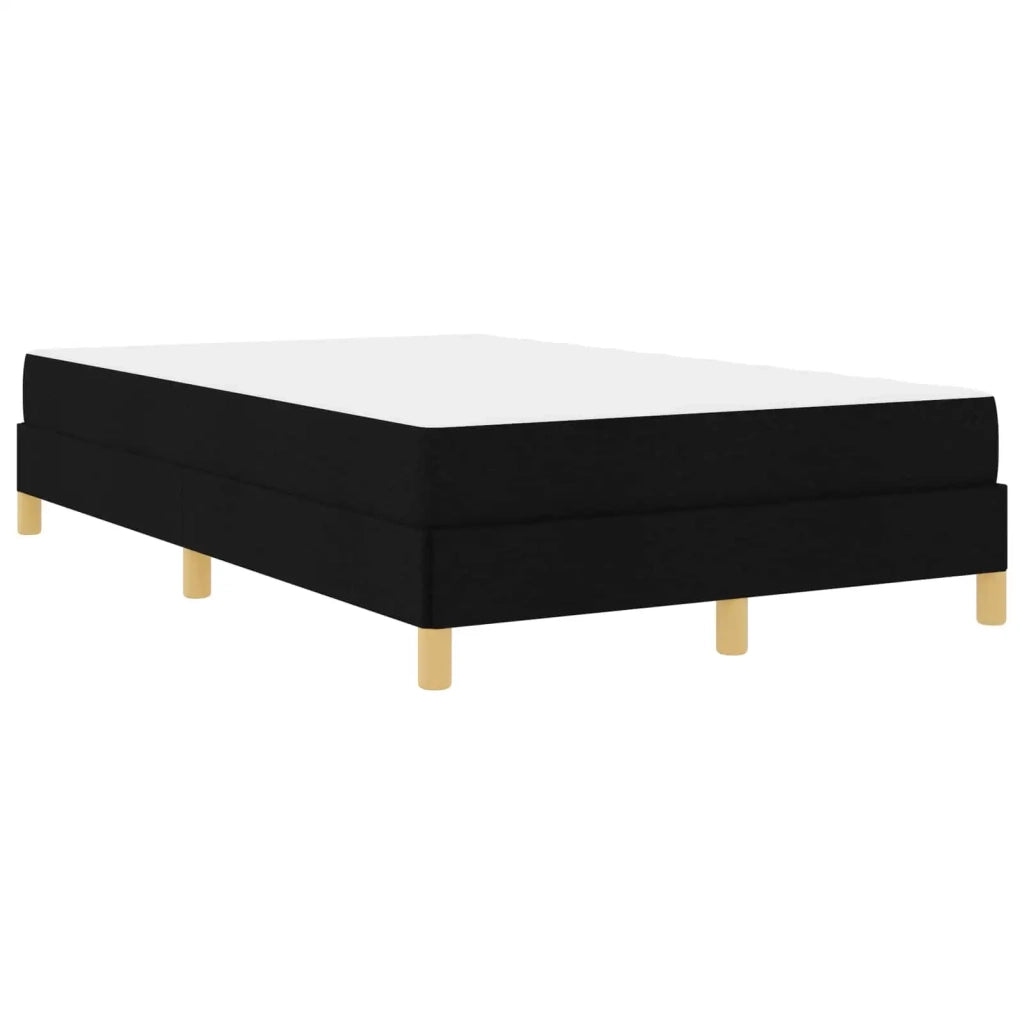 Letto a molle con materasso Nero 120 x 200 cm Tessuto