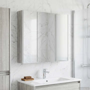 Mobiletto per specchio da bagno con lo scaffale Grigio Sonoma 889260
