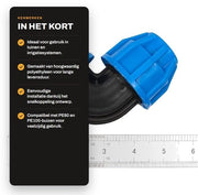 Connettori di tubo 25 mm - 90 gradi - Connettori PE - Per installazioni interne ed esterne - Resistente all'acqua - Quantità 4 pezzi