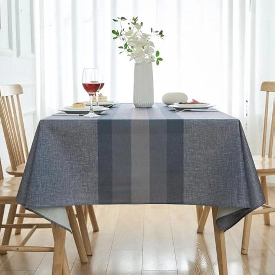 Tappeto da tavolo impermeabile 140 x 200 cm - Antracite grigio nero - Lino rettangolare vintage - Impermeabile - Tappeti da tavolo per interni - Elegante - Per la protezione della tavola