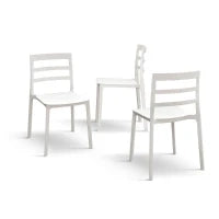PAZZO DESIGN Sedia Luca set da 4 sedie bianco in Polipropilene