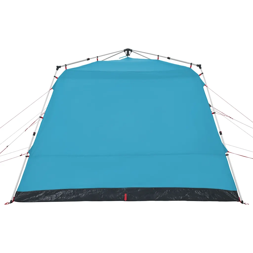 Tenda Familiare Cabina 7 Persone-Tenda da campeggio Blu a Rilascio Rapido