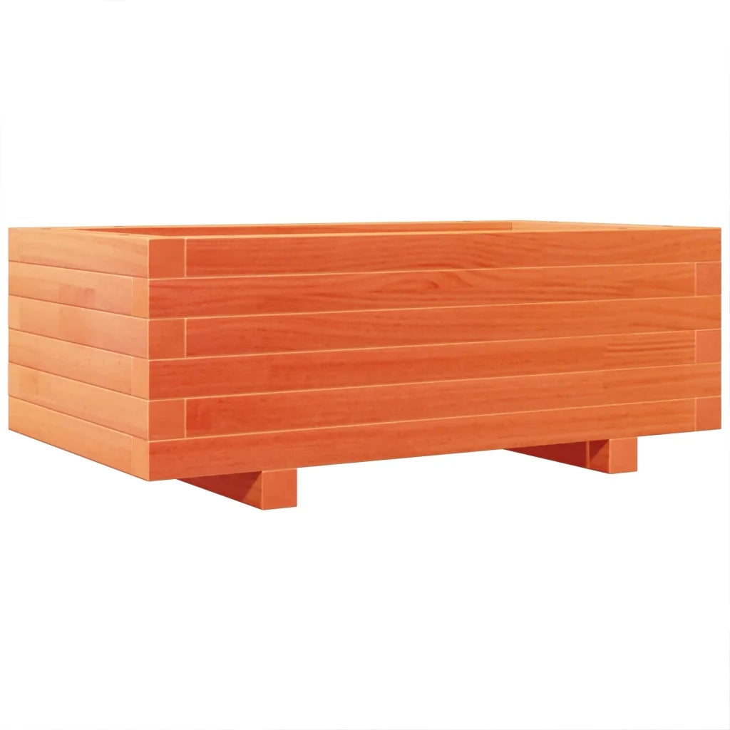 Fioriera Giardino-Vaso da Esterno-Contenitore per Piante Marrone Cera 70x40x26,5cm Legno Massello Pino