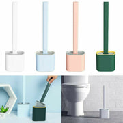 Trade Shop - Scopino Per Wc Bagno Spazzola Per Pulizia In Silicone Con Portascopino Da Muro -