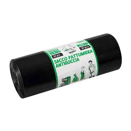 SACCHI PER NETTEZZA URBANA NERI 92x120 cm (6 pz/rt) - Spess. 80 micron - 20 rotolo