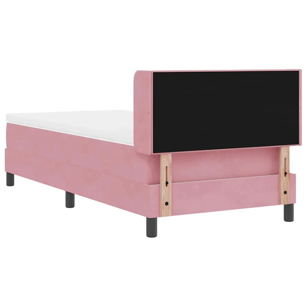 Letto a molle con materasso Rosa 200 x 80 cm Poliestere 3341443