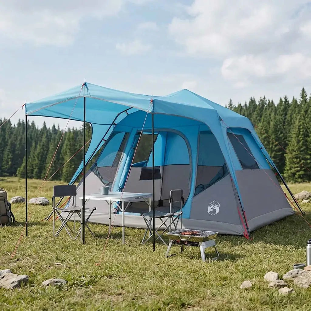 Tenda Familiare Blu 305 x 275 x 190 cm Poliestere e Acciaio 42028708