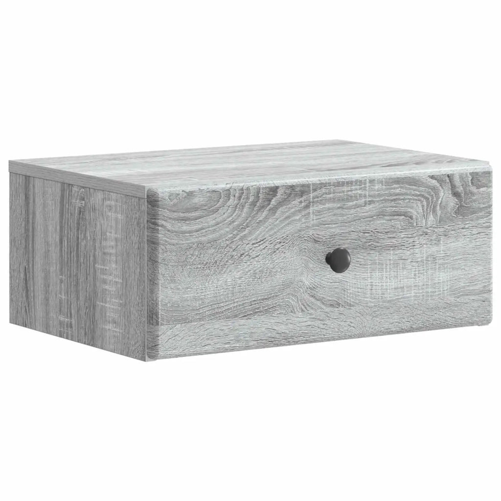 Mobiletto da notte a muro Grigio Sonoma 49 x 34,5 x 20 cm 899137